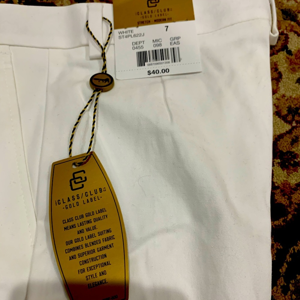New white pants for boy size 7
